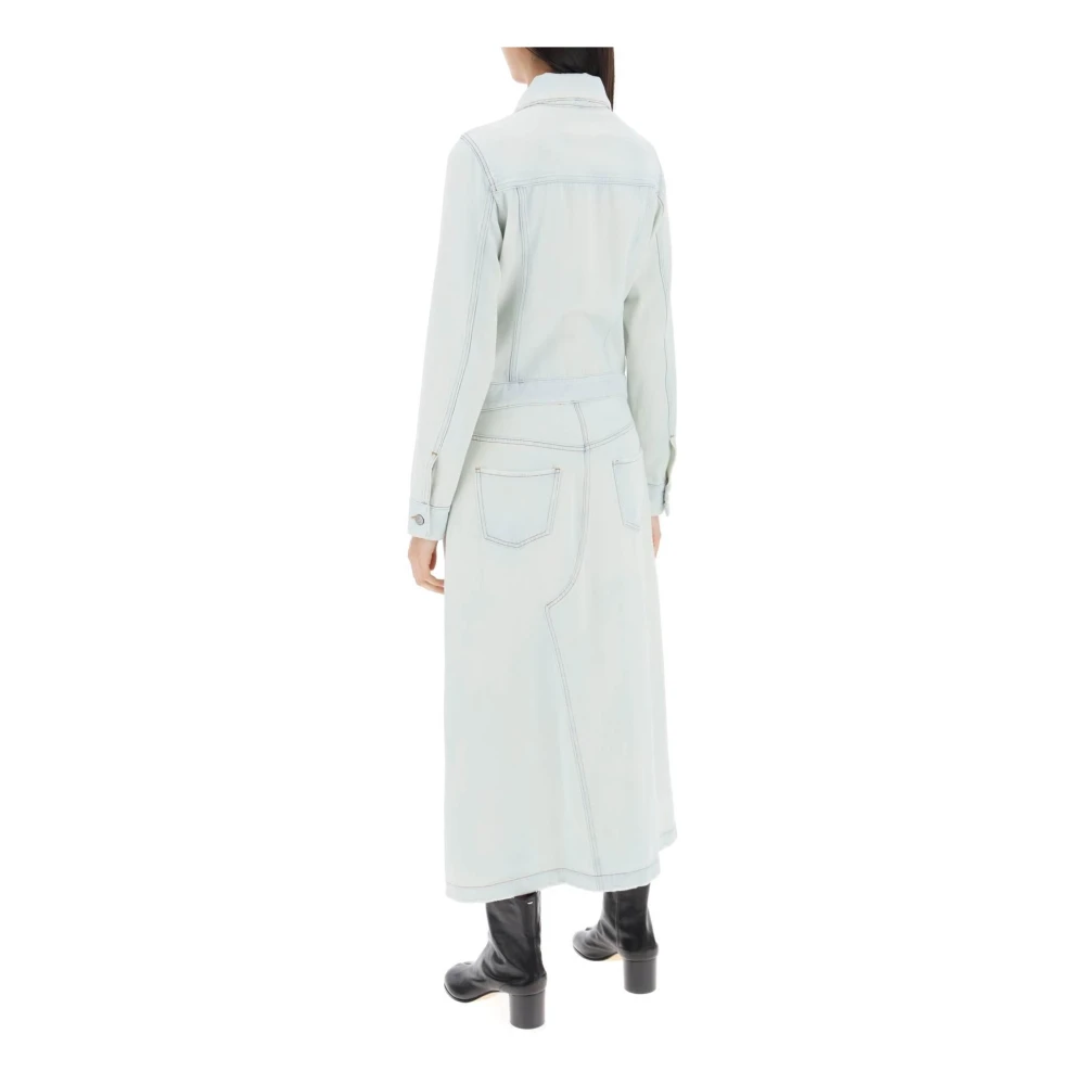 MM6 Maison Margiela Single-Breasted Coats Blue Dames