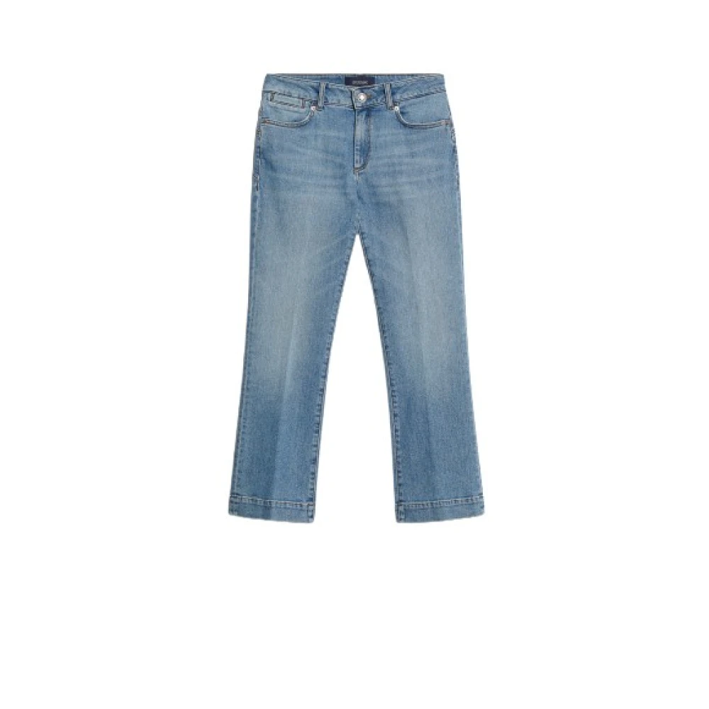 Max Mara Vintage Mini Flare Denim Broek Blue Dames