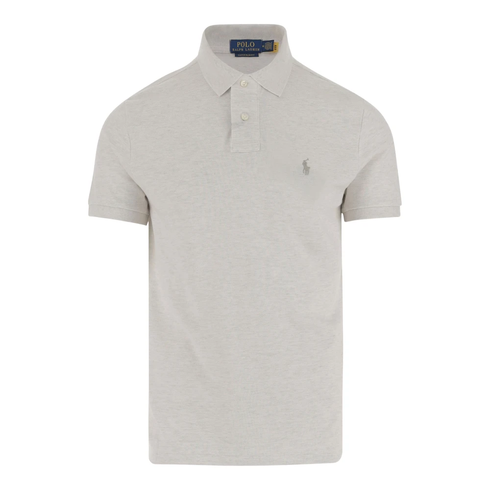 Polo Ralph Lauren Bomull Polo Skjorta Klassisk Krage Knäppt White, Herr