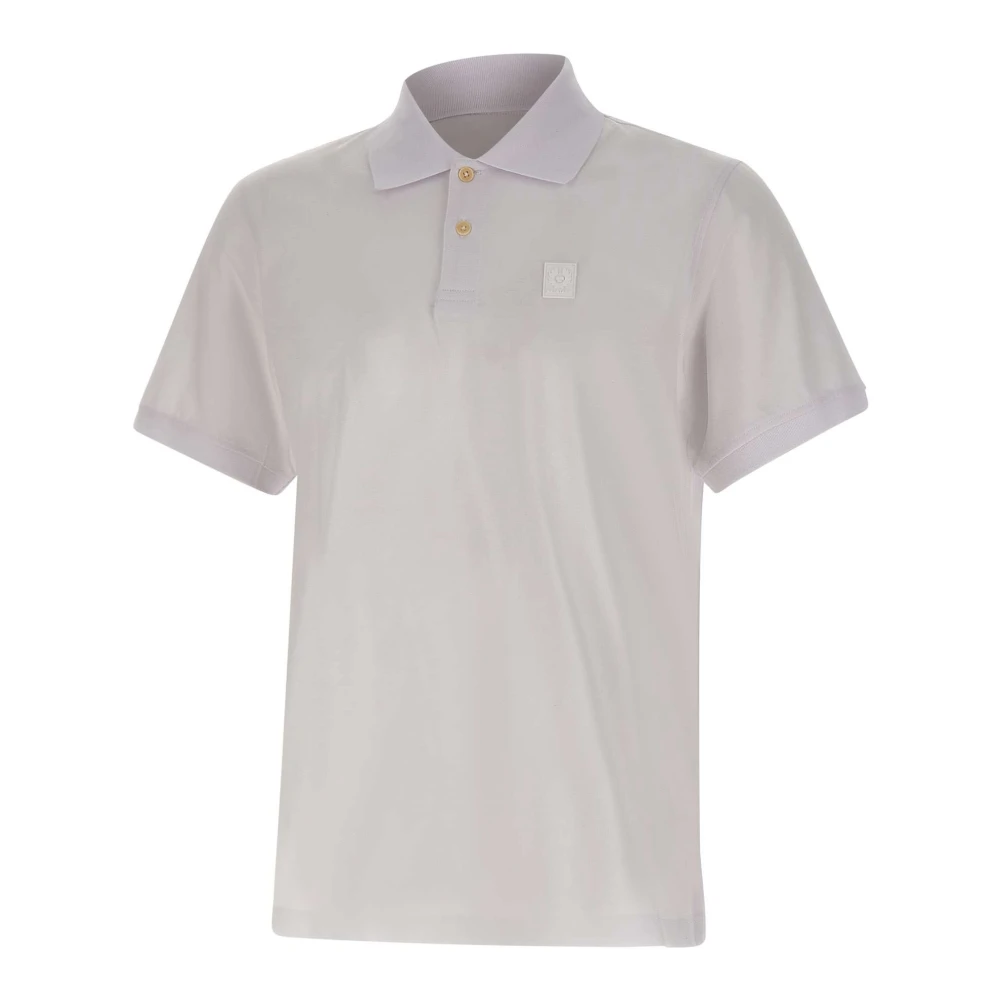 Belstaff Men's White Polo Shirts, M, Steel Polo
