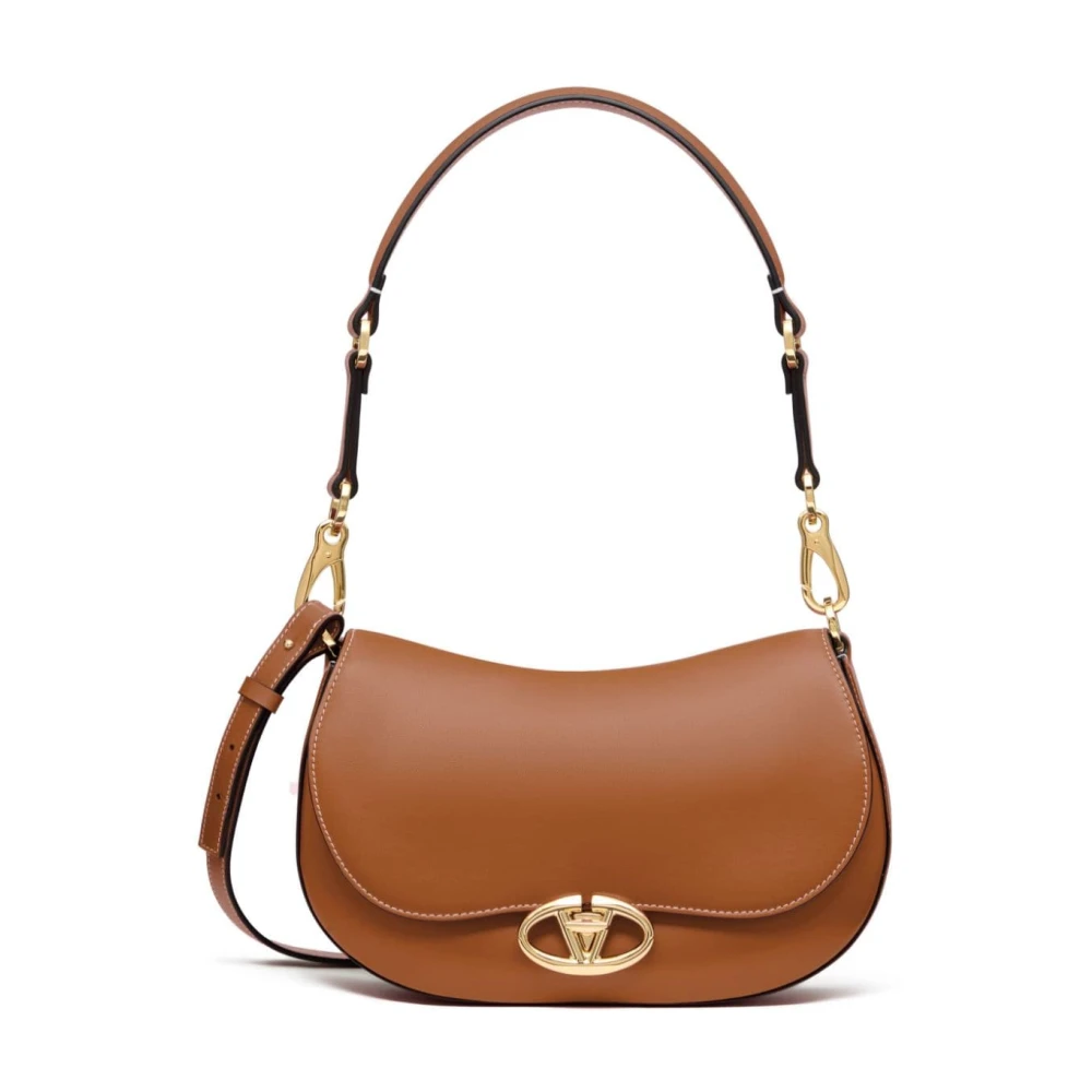 Valentino Garavani Luxe Leren VLogo Signature Tas Brown Dames