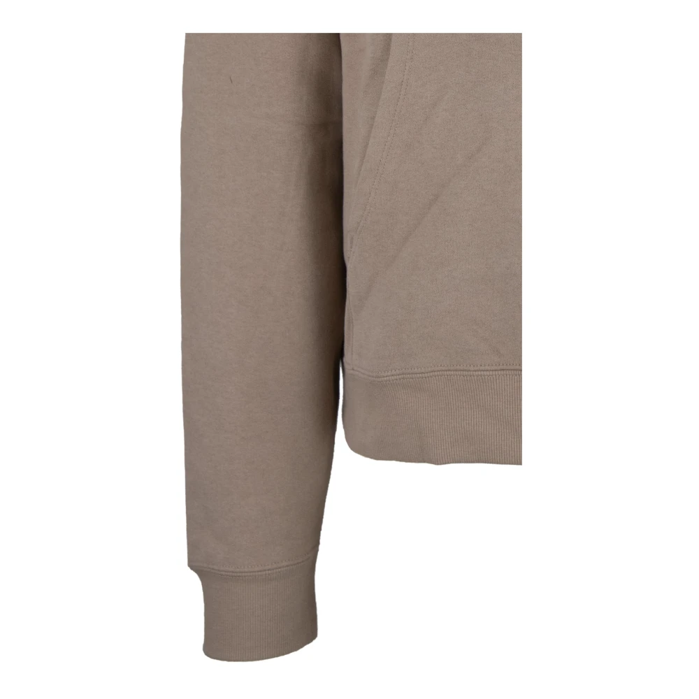 Saint Laurent Hooded katoenen sweatshirt met trekkoord Brown Heren