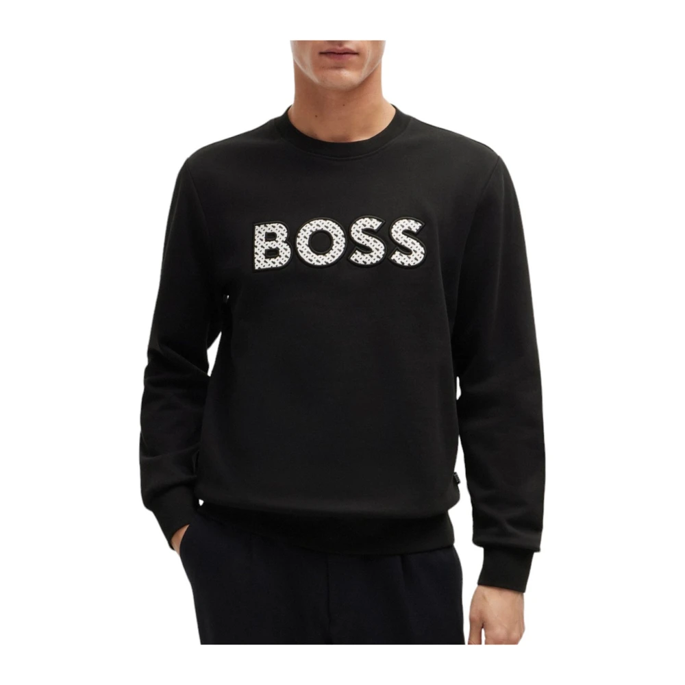 Boss Zwarte hoodie c-soleri stijl Black Heren