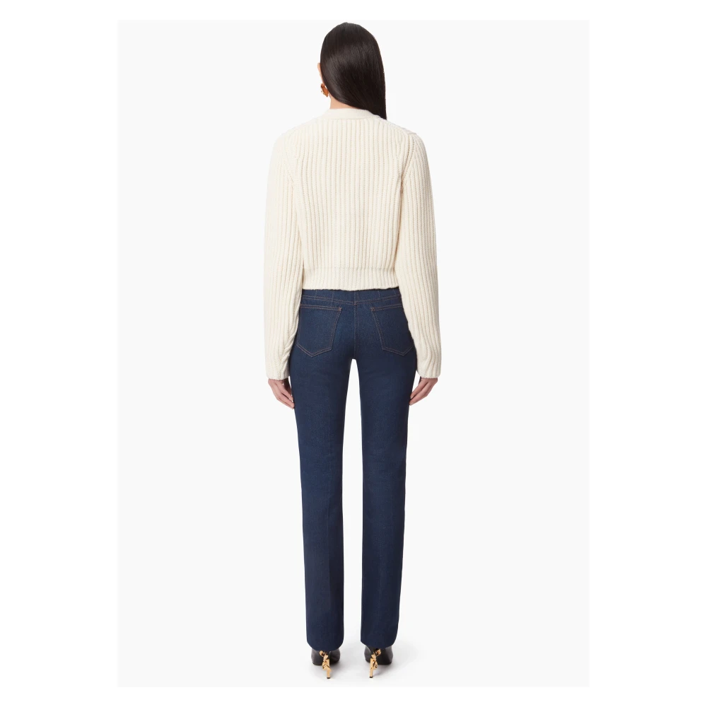 Nina Ricci Beige V-hals Gebreide Vest Beige Dames