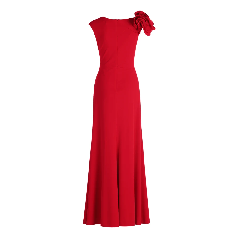 Vera Mont Elegante Avondjurk met Volant-Plooien Red Dames