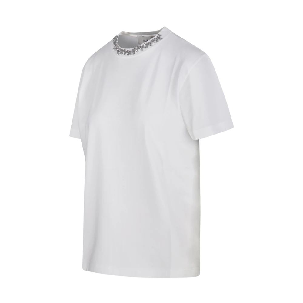 Golden Goose Vintage White Geborduurde Regular T-Shirt White Dames