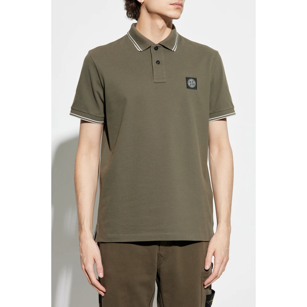 Stone Island Katoenen polo Green Heren