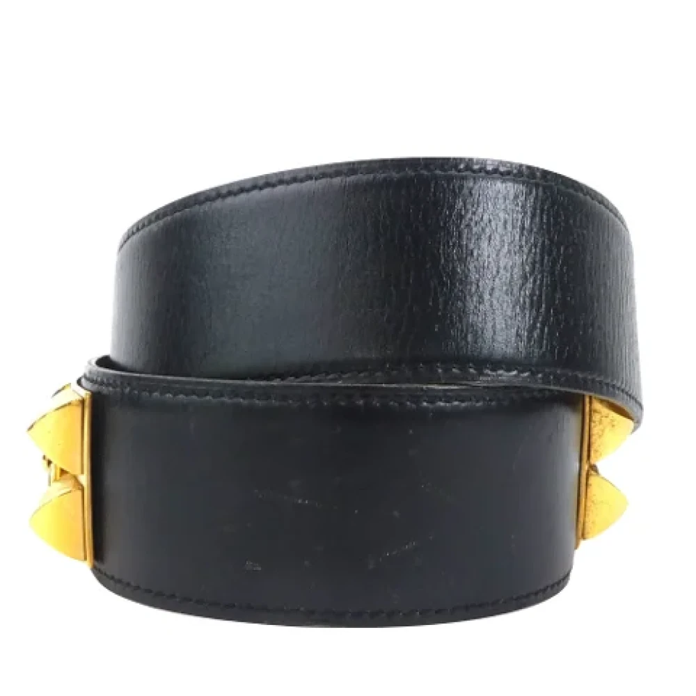 Hermès Vintage Pre-owned Leather belts Black Dames