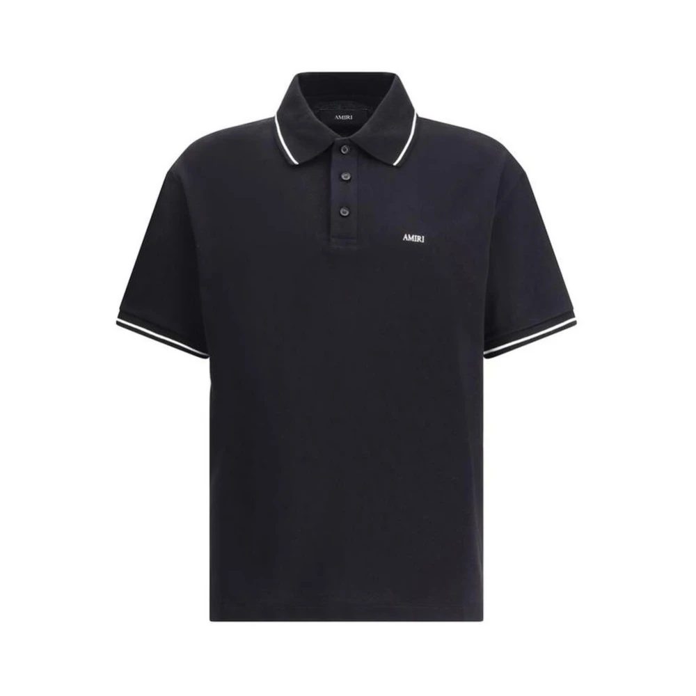 Amiri Men's Black Cotton Polo T-Shirt