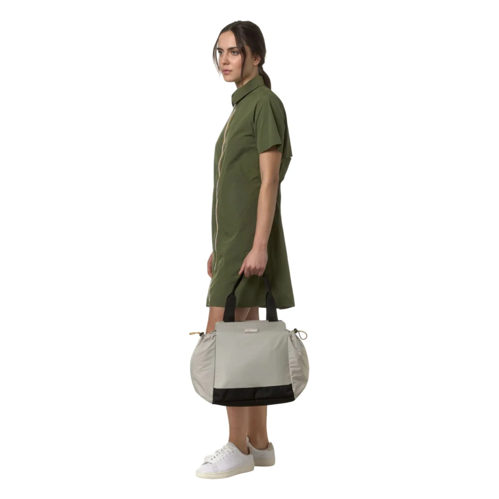K-way Lichtgewicht schoudertas met ritssluiting Beige Unisex