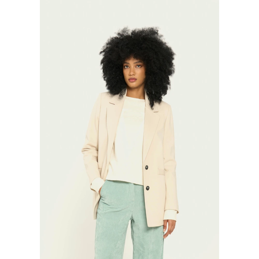Vicario Cinque Relaxed fit jas Rima Beige Dames