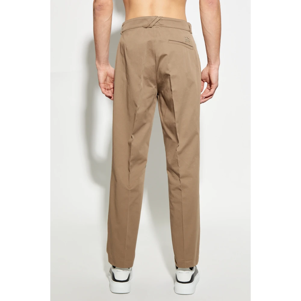 Burberry Broek met logo Brown Heren