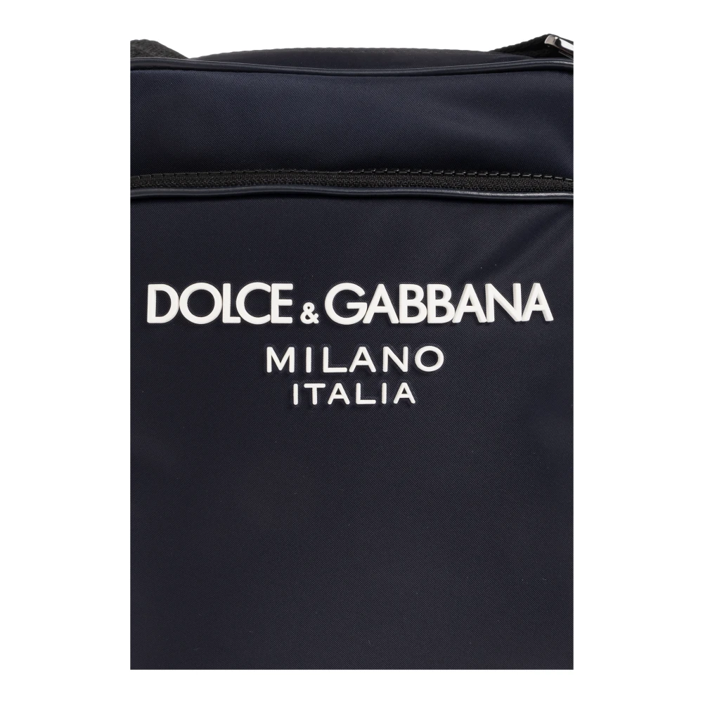 Dolce & Gabbana Schoudertas met logo Blue Heren