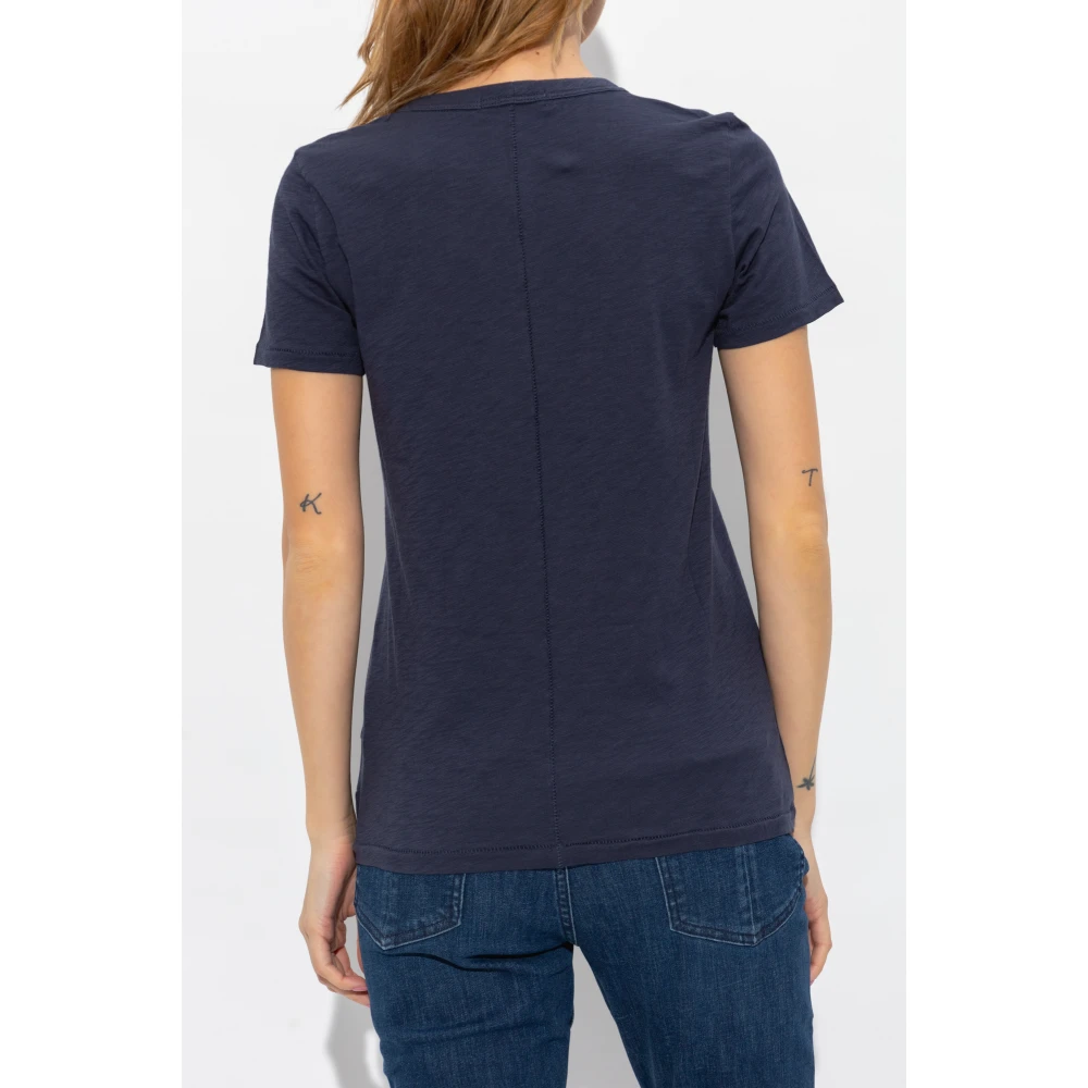 Rag & Bone T-shirt van biologisch katoen Blue Dames