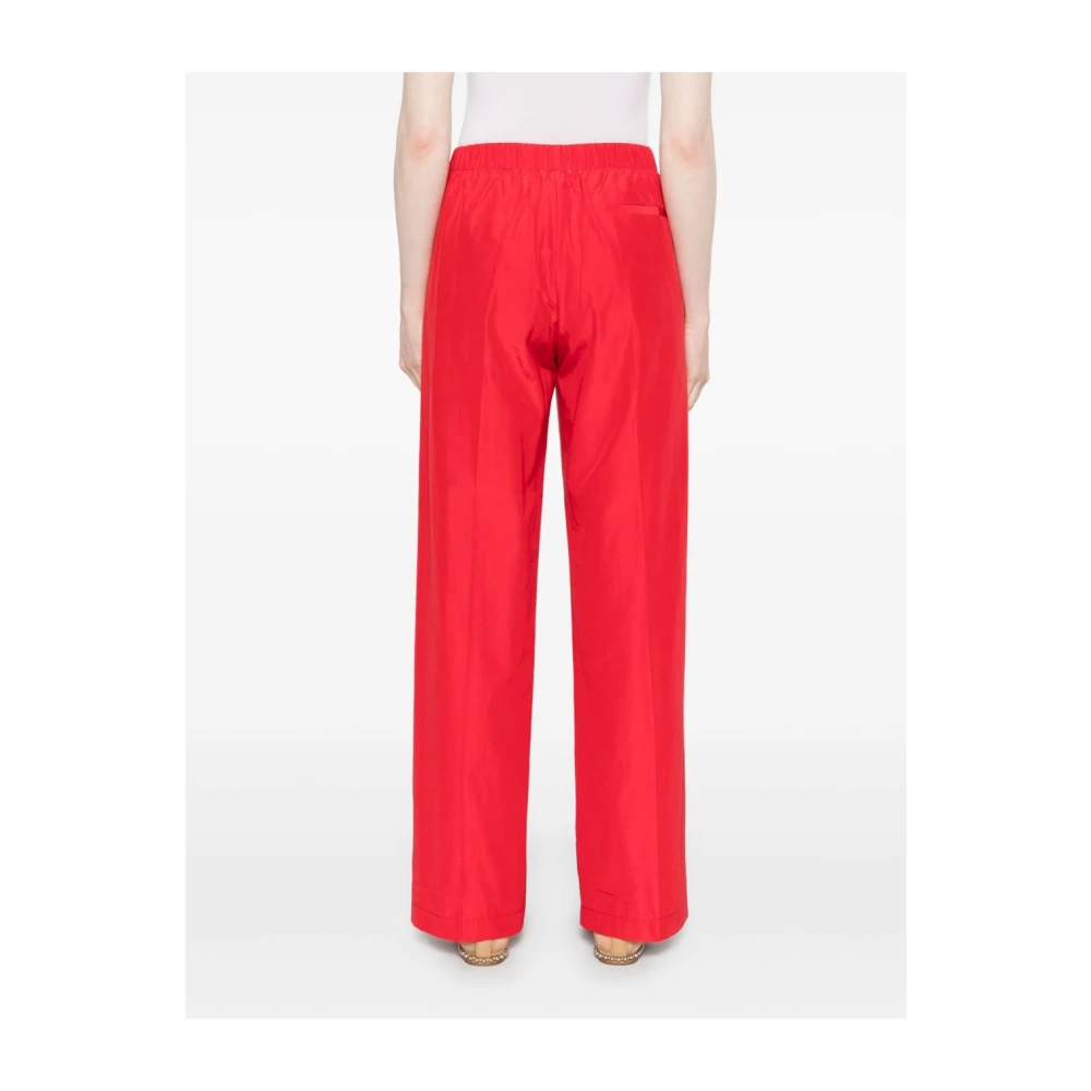 Forte Rode Broek met Elastische Tailleband Red Dames