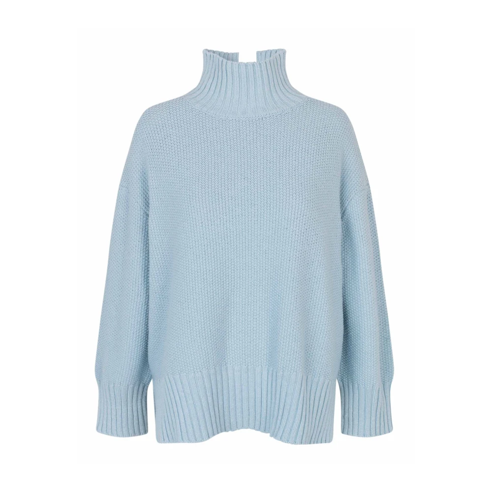 Masai Oversized Gebreide Top Blauwe Mist Blue Dames