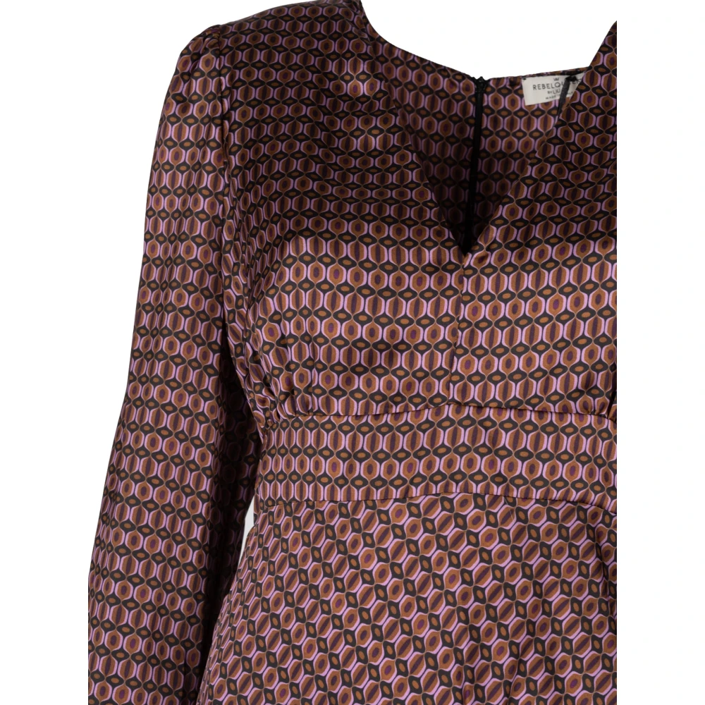 Liu Jo Sensuele V-hals Mini Jurk Purple Dames