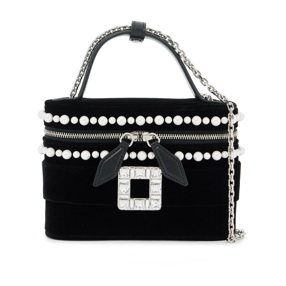 Roger Vivier Velvet Mini Vanity Handtas Black Dames