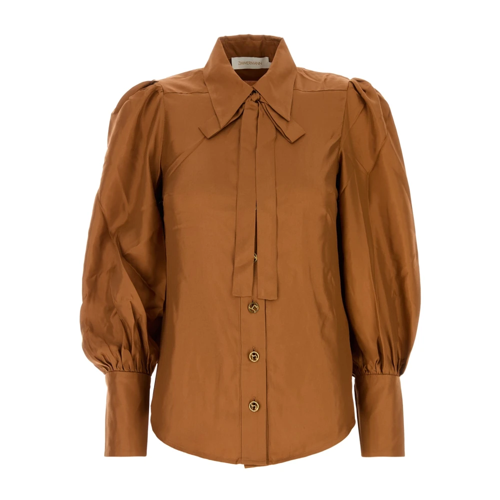 Zimmermann Illustratie Blouson Shirt Brown Dames