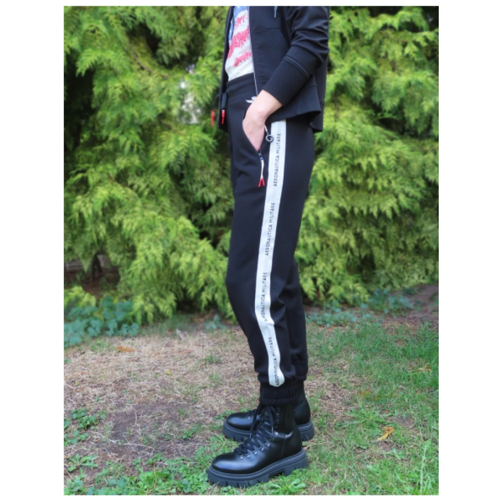 aeronautica militare Joggingbroek Comfortabel en stijlvol Black Dames