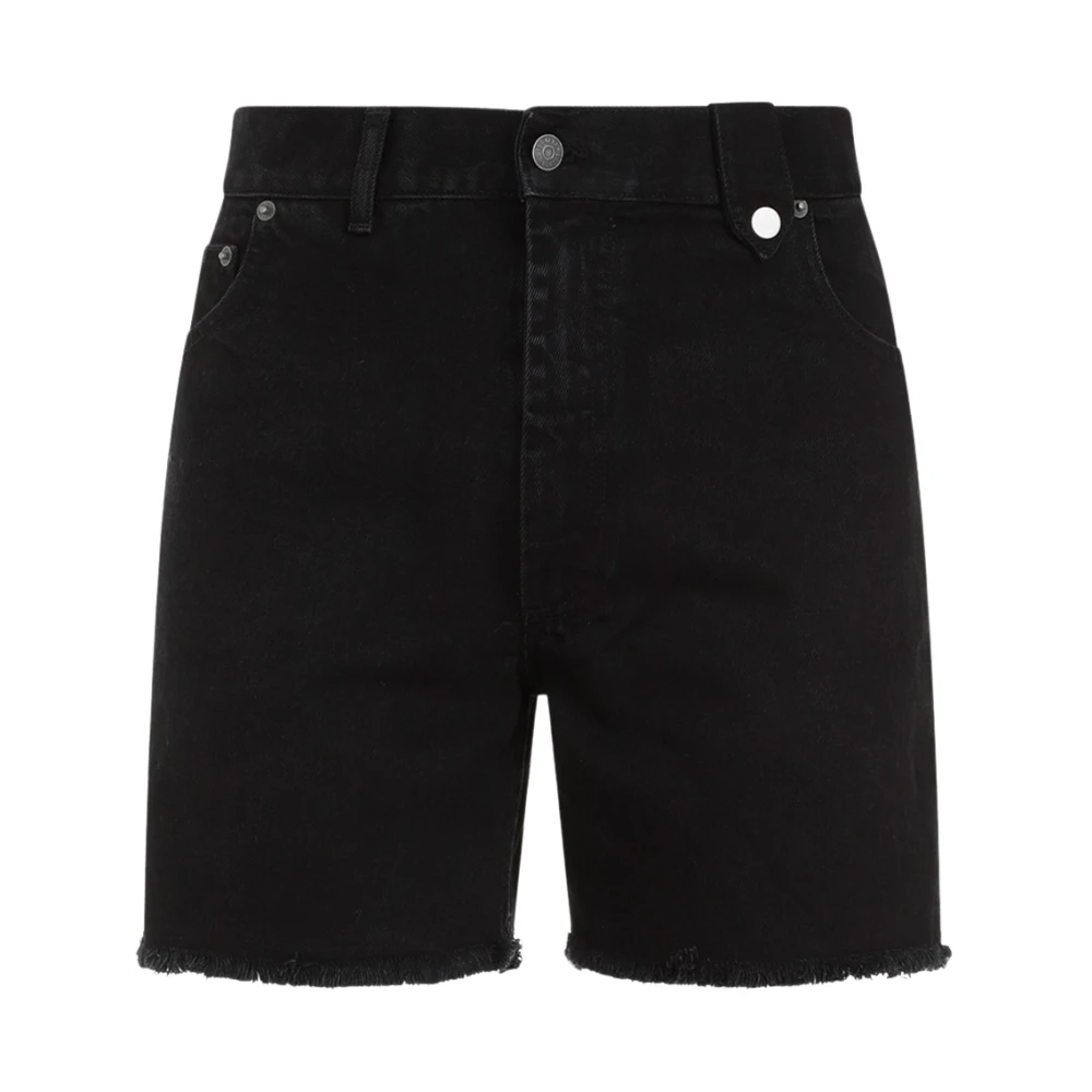 EgonLab Zwarte Stonewashed Denim Shorts Black Heren