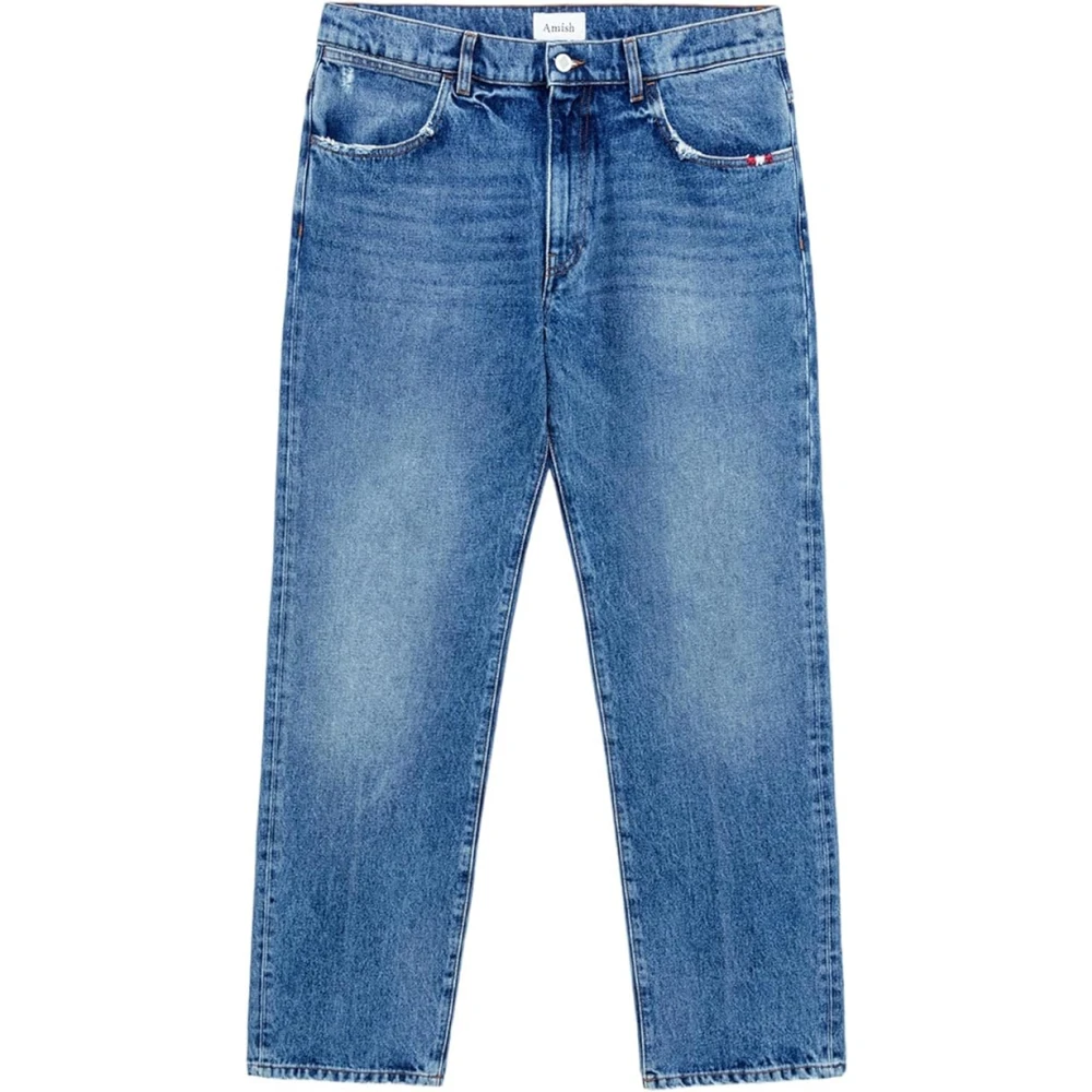 Amish James Denim Dirty Used Jeans Blue Heren