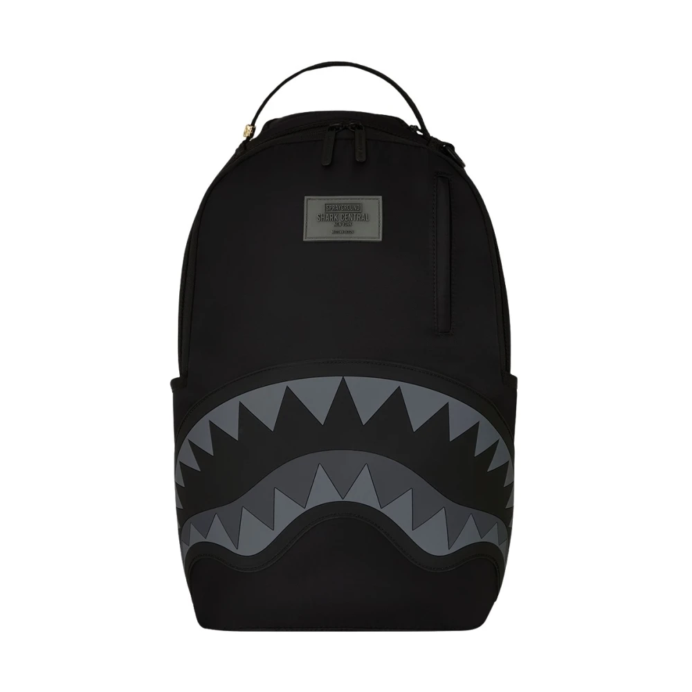 Sprayground Women's Black City Travel Backpack With Shark Design