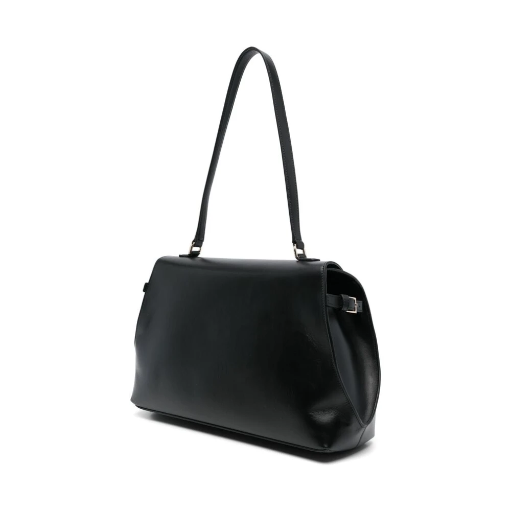 Loulou Studio Zwarte Foldover Top Handtas Black Dames