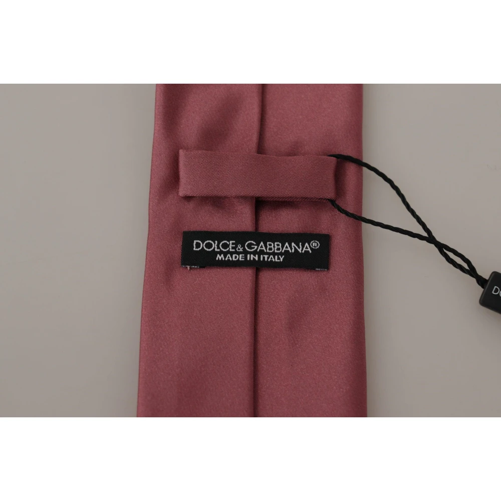 Dolce & Gabbana Zijden Stropdas Modieus en Elegant Herenaccessoire Pink Heren