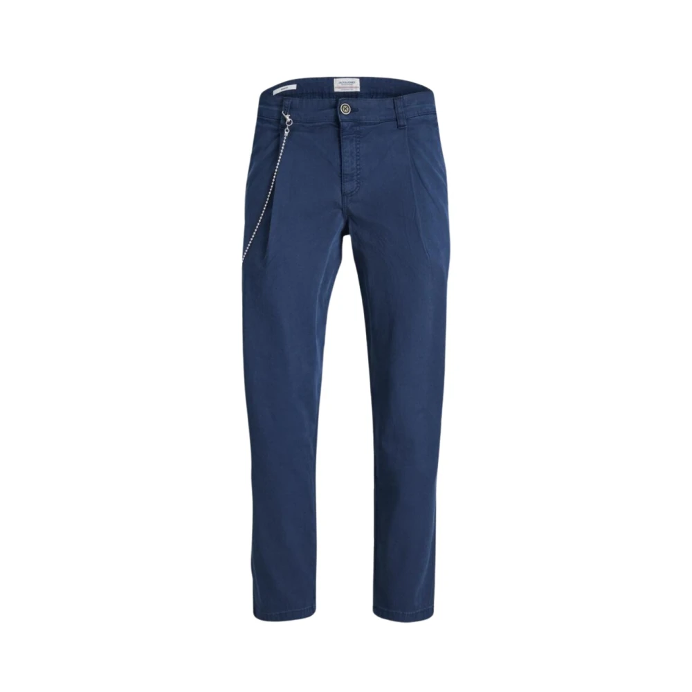 Jack & Jones Men's Blue Trousers, Male,, Stylish Trousers W34 L32