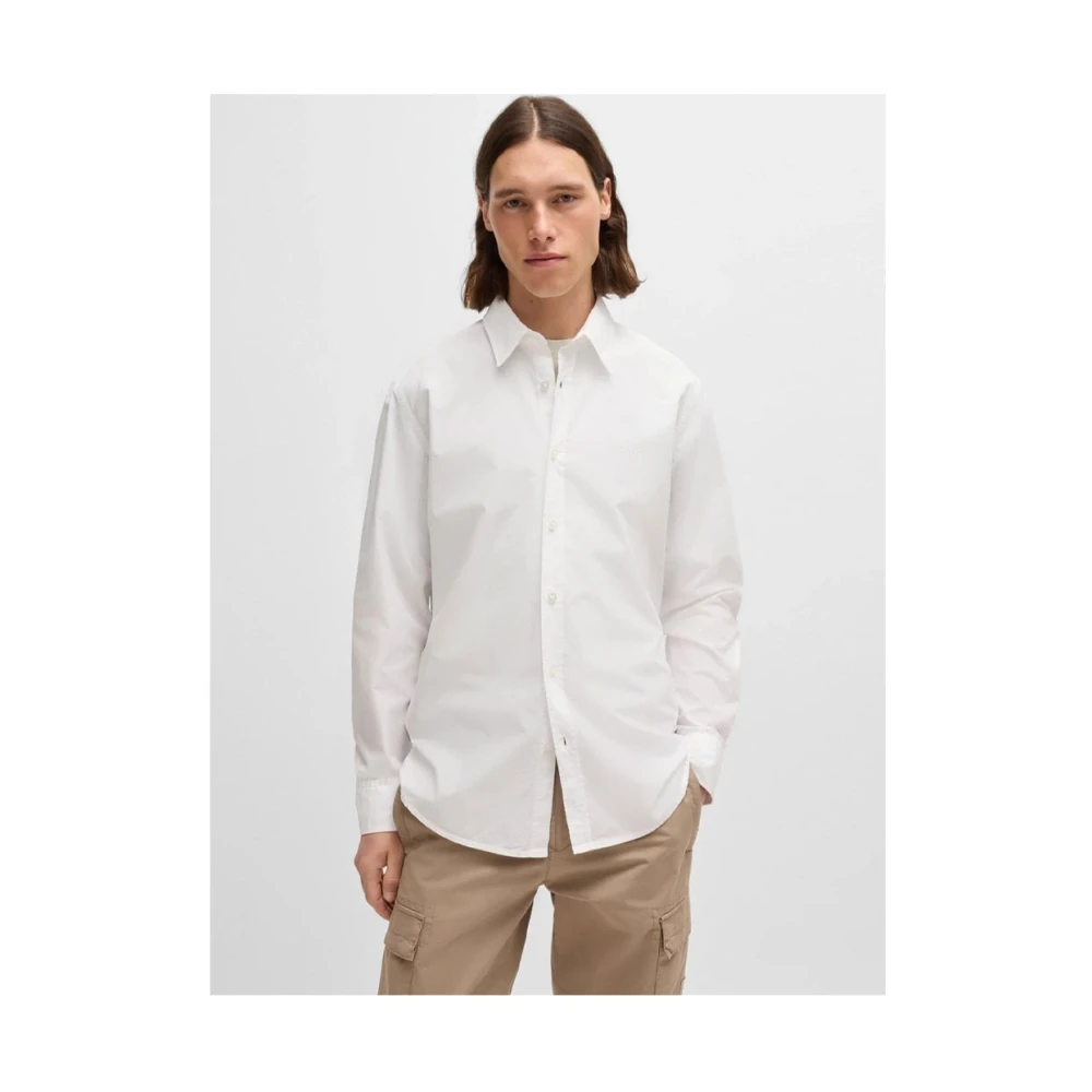 Hugo Boss Stijlvolle Shirt voor Mannen White Heren