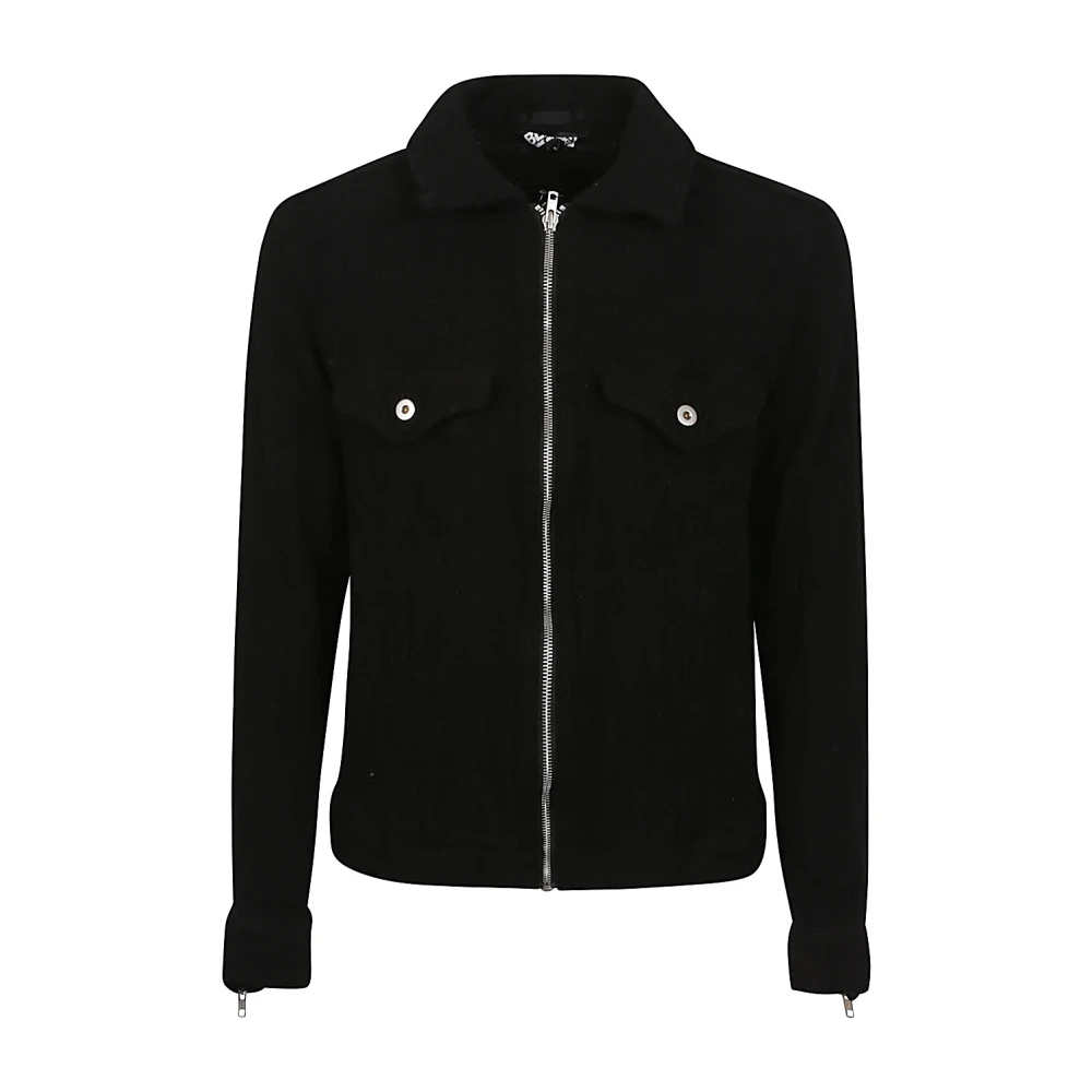 Comme des Garçons Zwarte ritsjas met zilveren details Black Heren
