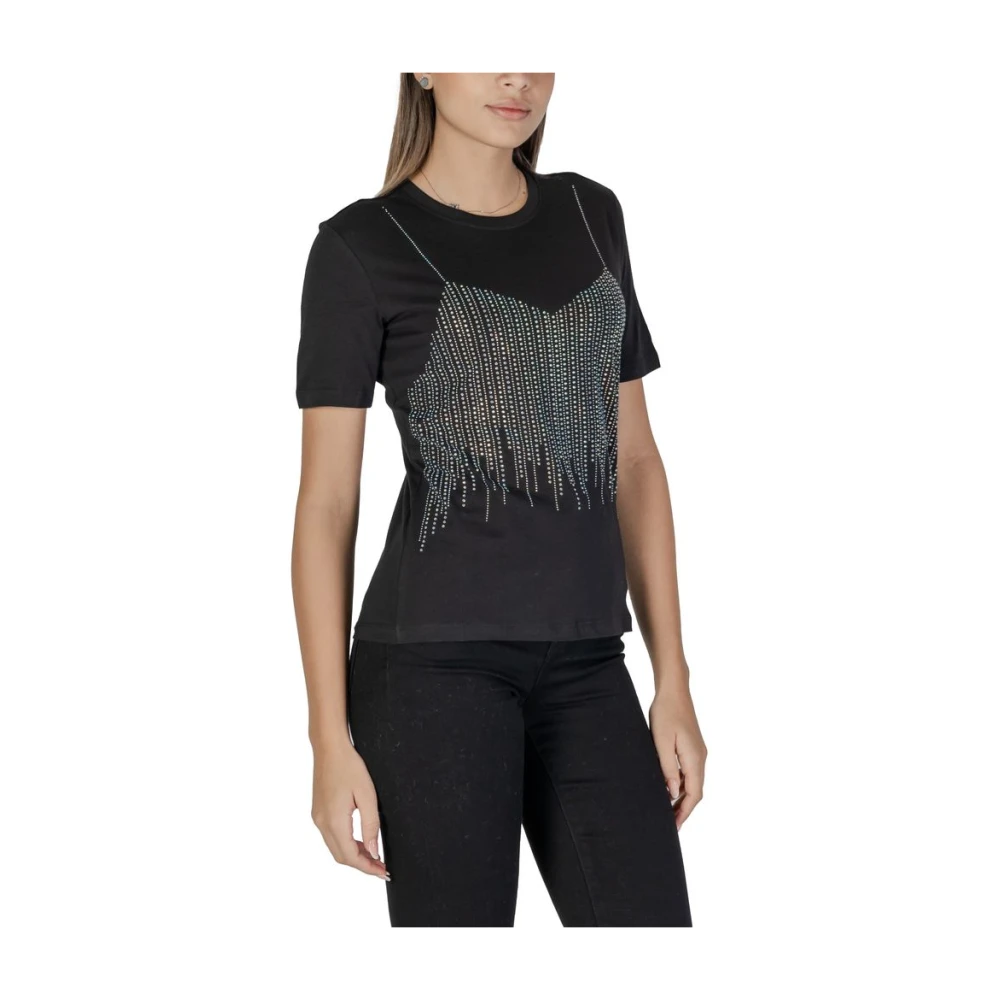 Only Zwarte Katoenen Tops & T-shirt Collectie Black Dames