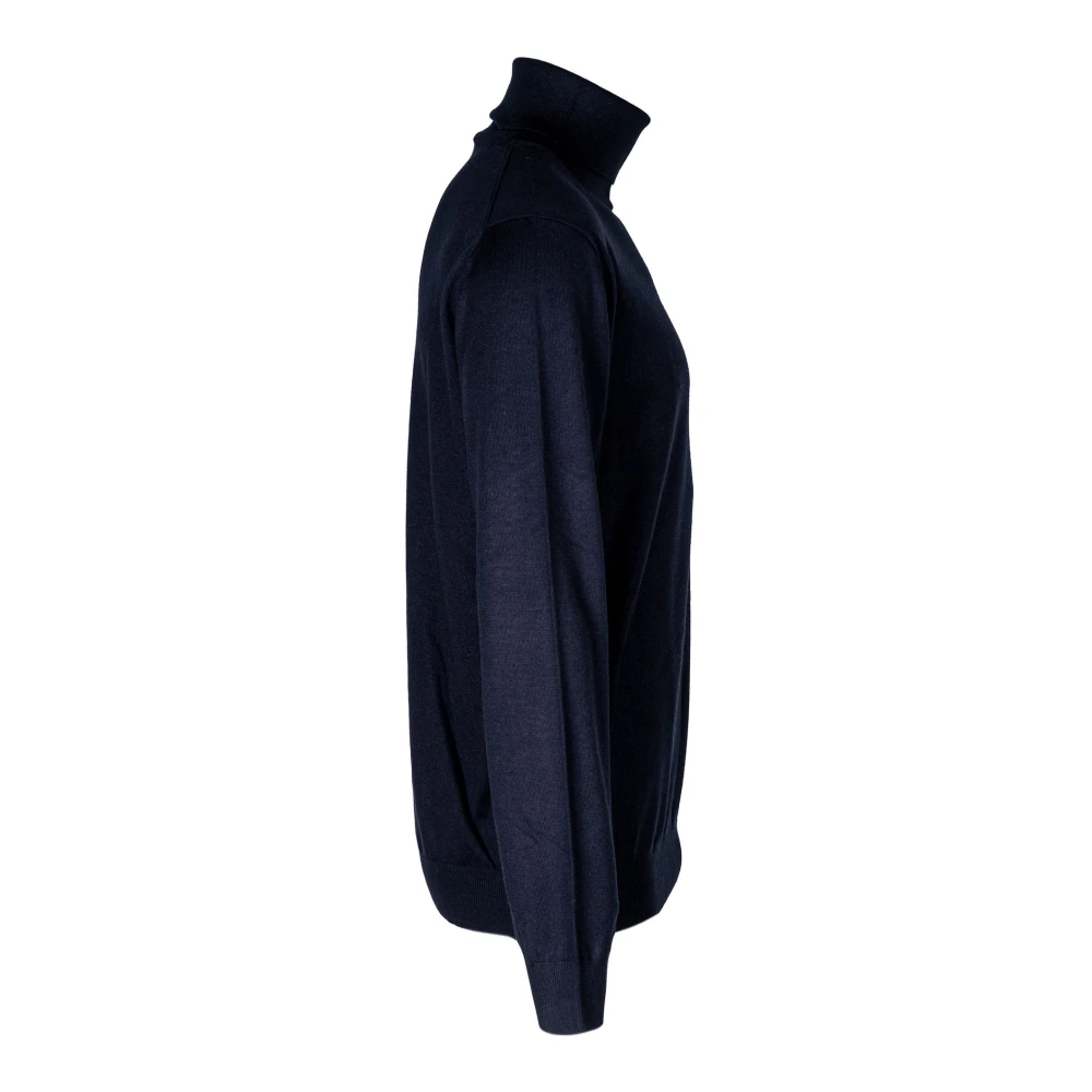 Kangra Zijde en Cashmere Hoge Hals Trui Blue Heren
