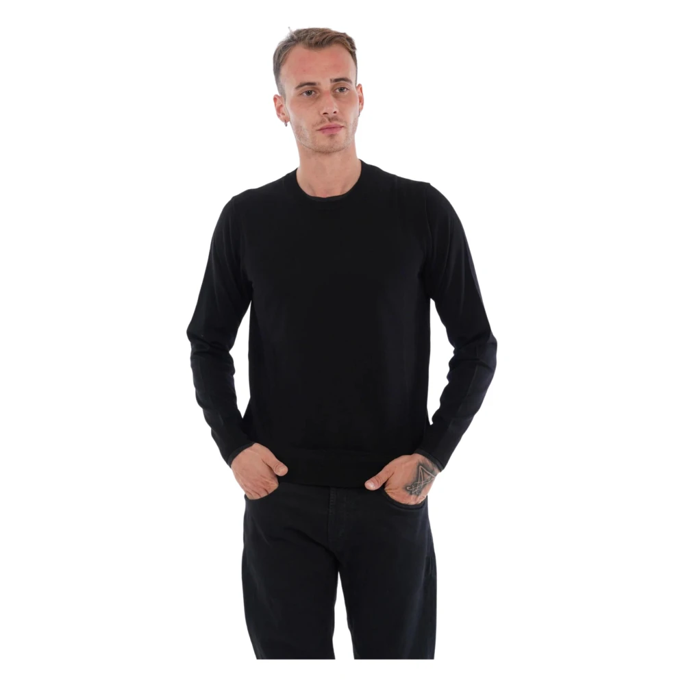 Paolo Pecora Zwarte Sweaters voor Heren Black Heren