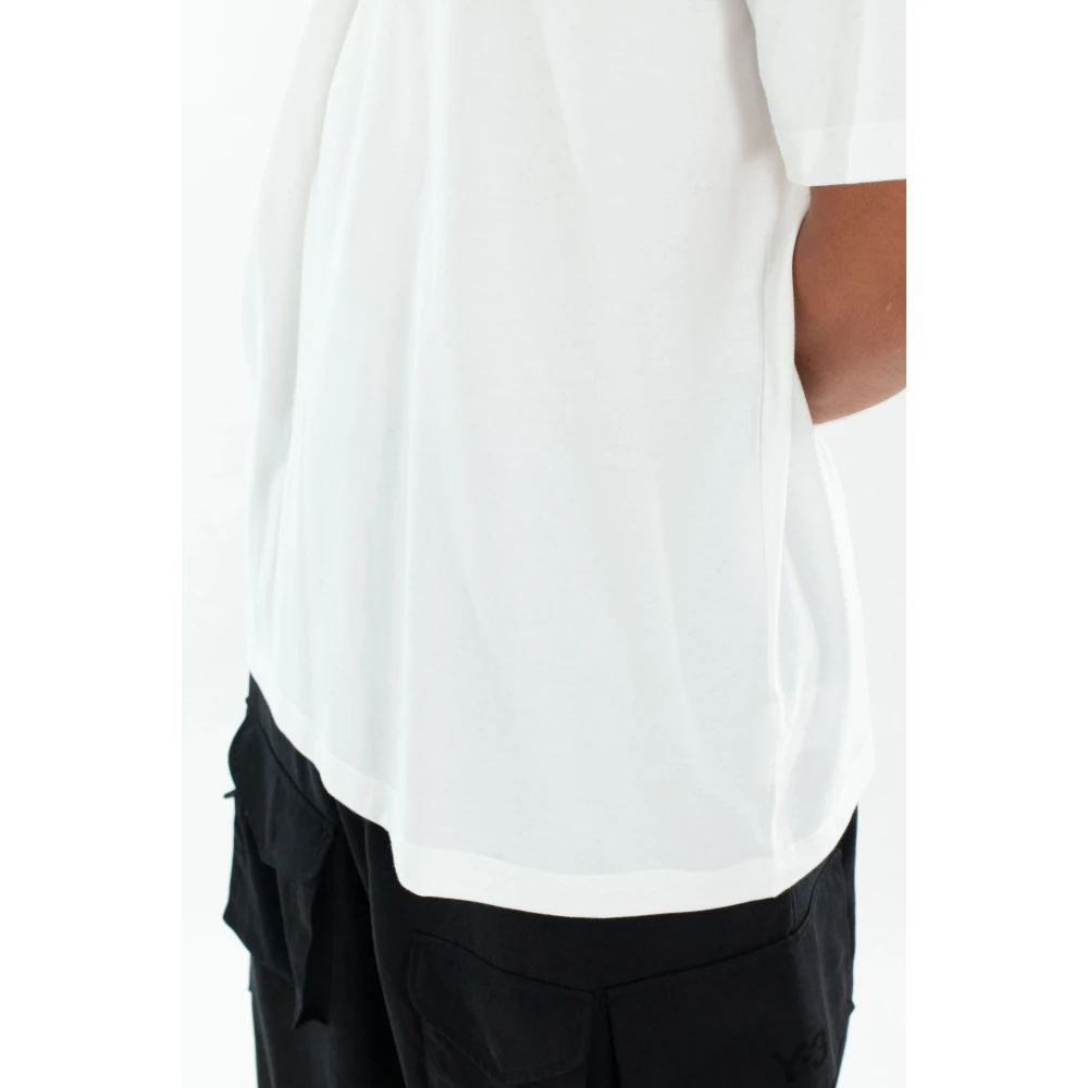 Y-3 Krijtwit Grafische T-shirt met achterkant White Heren