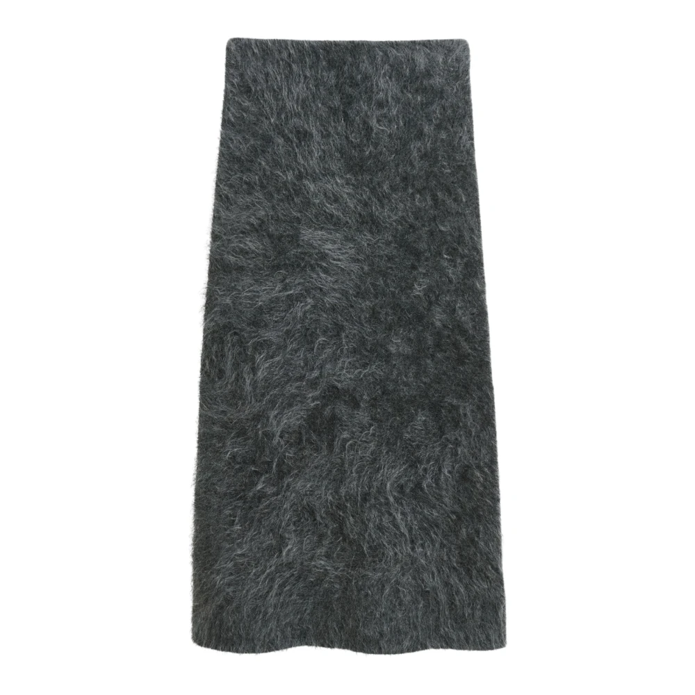 By Malene Birger Grijze Midi Rok met Elastische Taille By Herenne Birger Gray Dames
