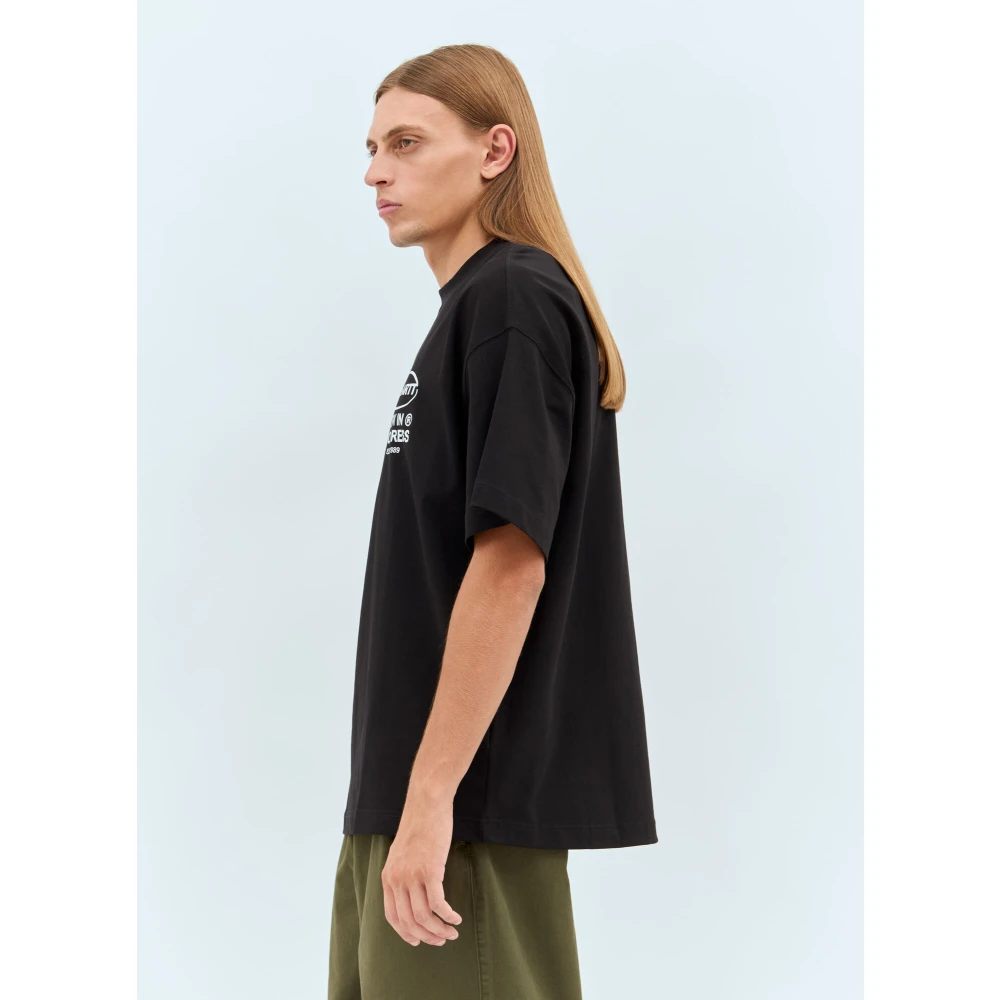 Carhartt WIP Logo Print Katoenen T-shirt Black Heren