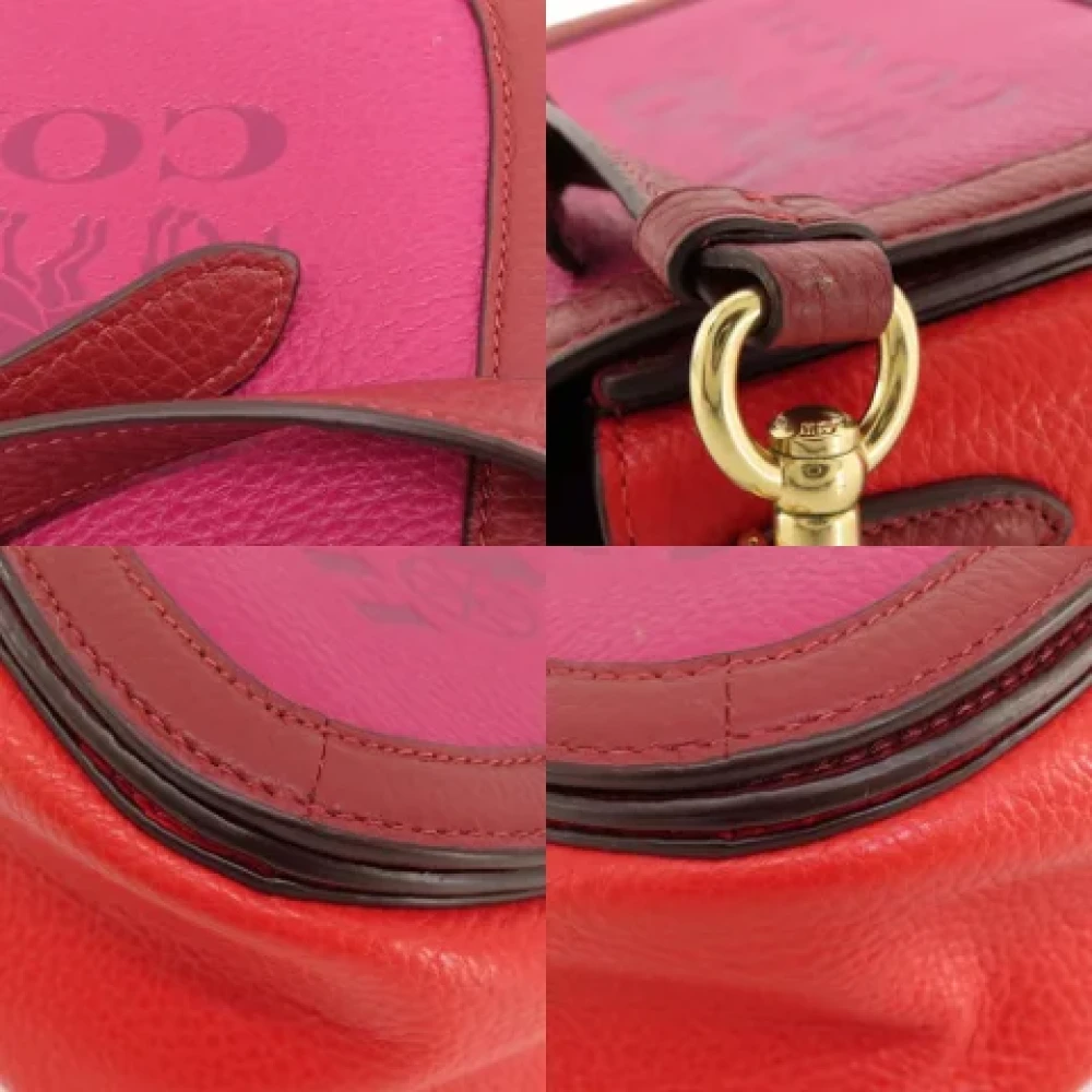 Coach Pre-owned Leather shoulder-bags Red Dames