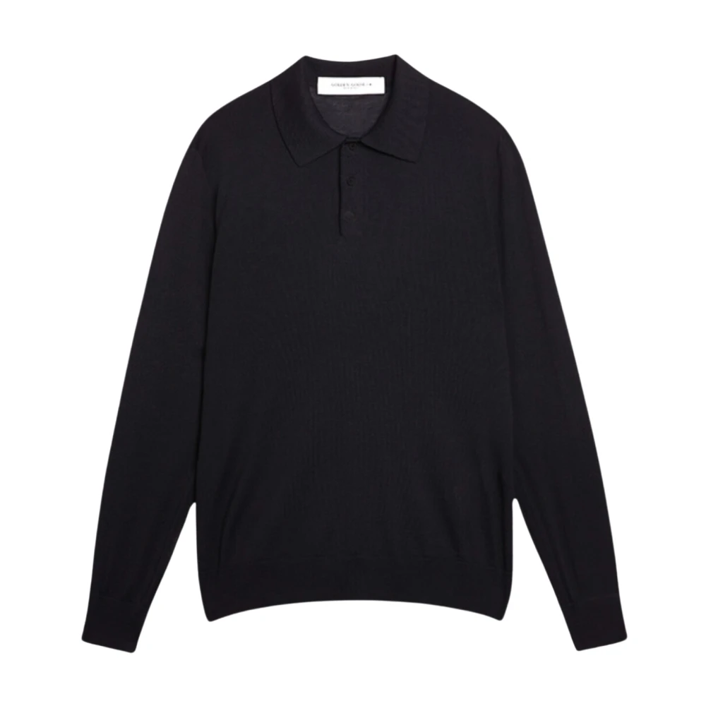 Golden Goose Gebreide Poloshirt Black Heren
