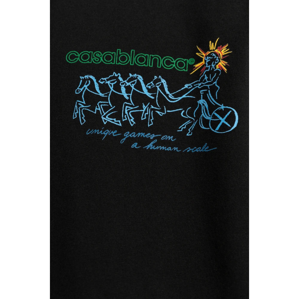 Casablanca Geprint T-shirt Black Heren