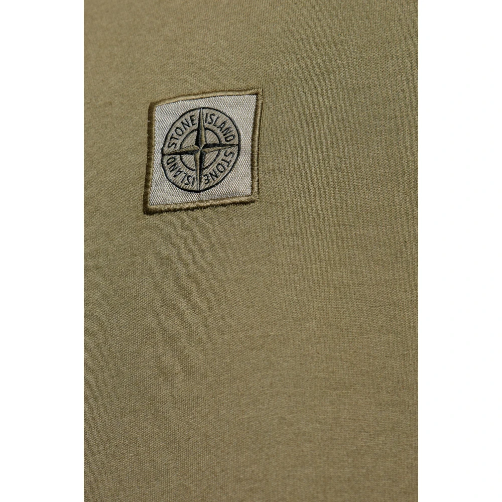 Stone Island T-shirt met logo Green Heren