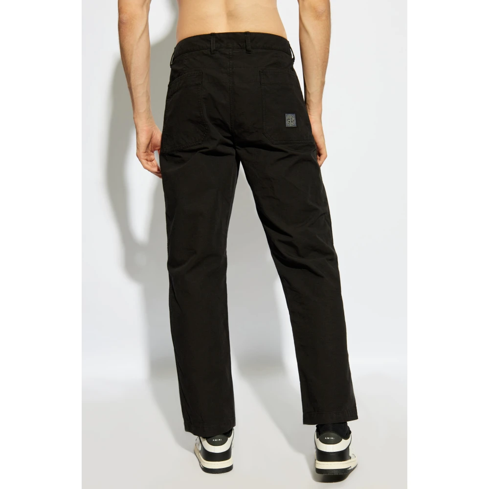 Stone Island Katoenen broek Black Heren