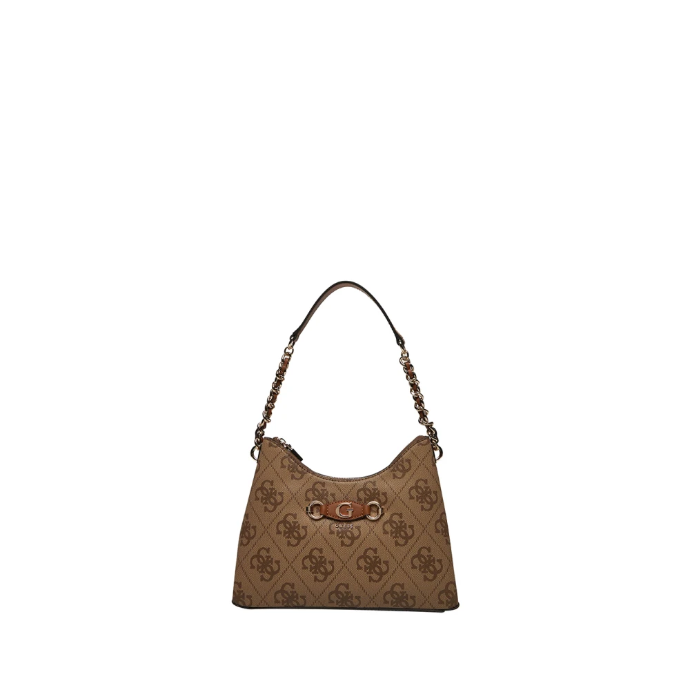 Guess Witte Schoudertas met Gouden Details Beige Dames