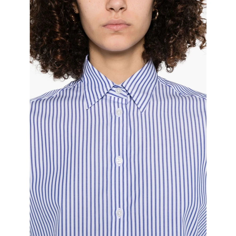 Fay Blauwe Katoenen Shirt Damesmode Blue Dames
