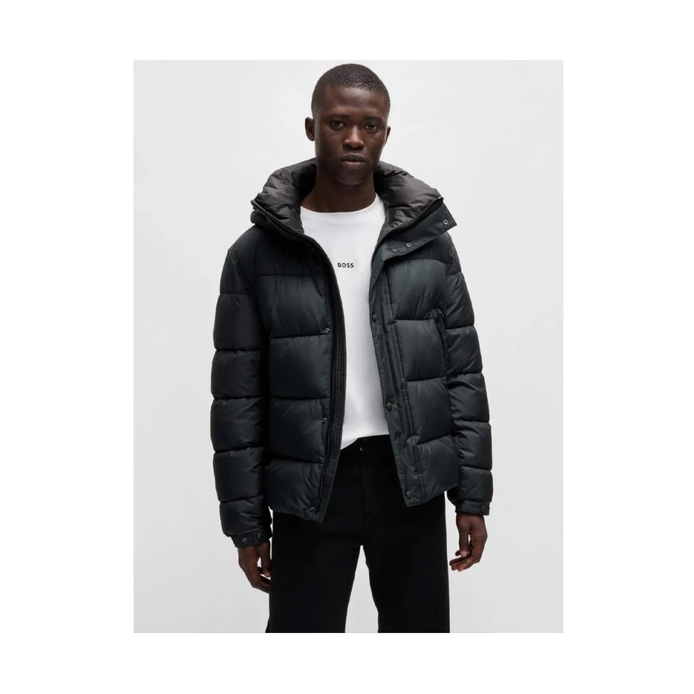 Hugo Boss Stijlvolle Jas voor Mannen Black Heren