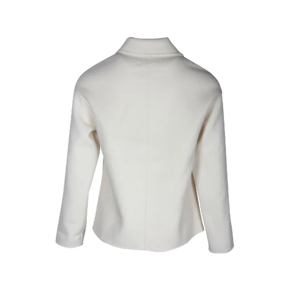 Hermès Vintage Pre-owned Cashmere outerwear White Dames