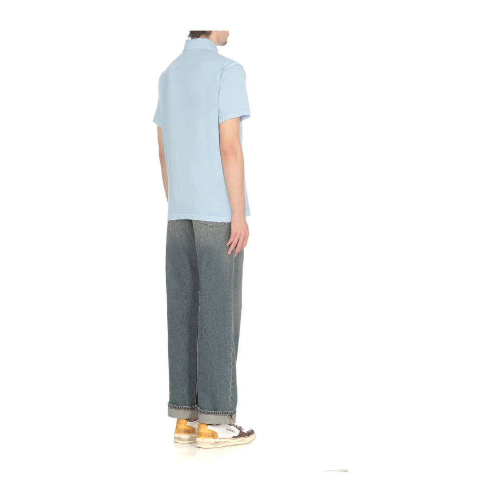 Fay Polo Shirts Blue Heren