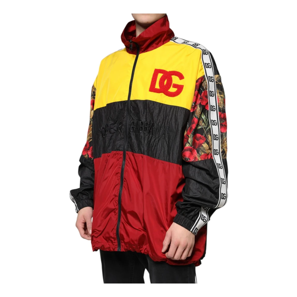 Dolce & Gabbana Kleurrijke Logo Zip Sweater Multicolor Heren