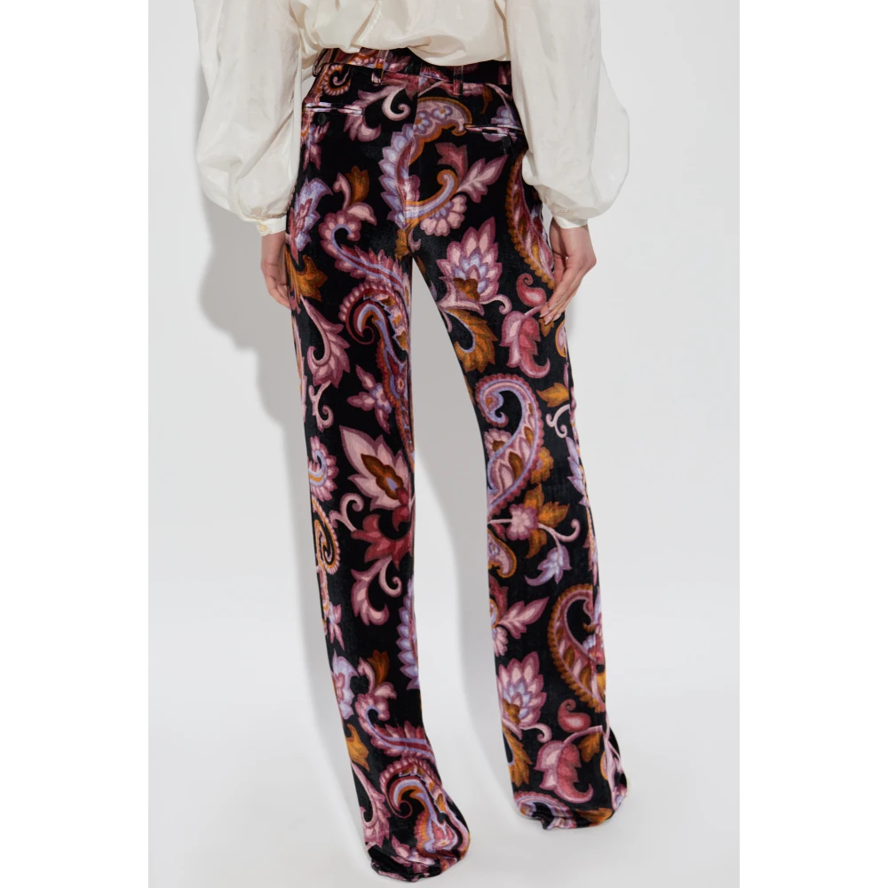 ETRO Fluwelen broek Multicolor Dames